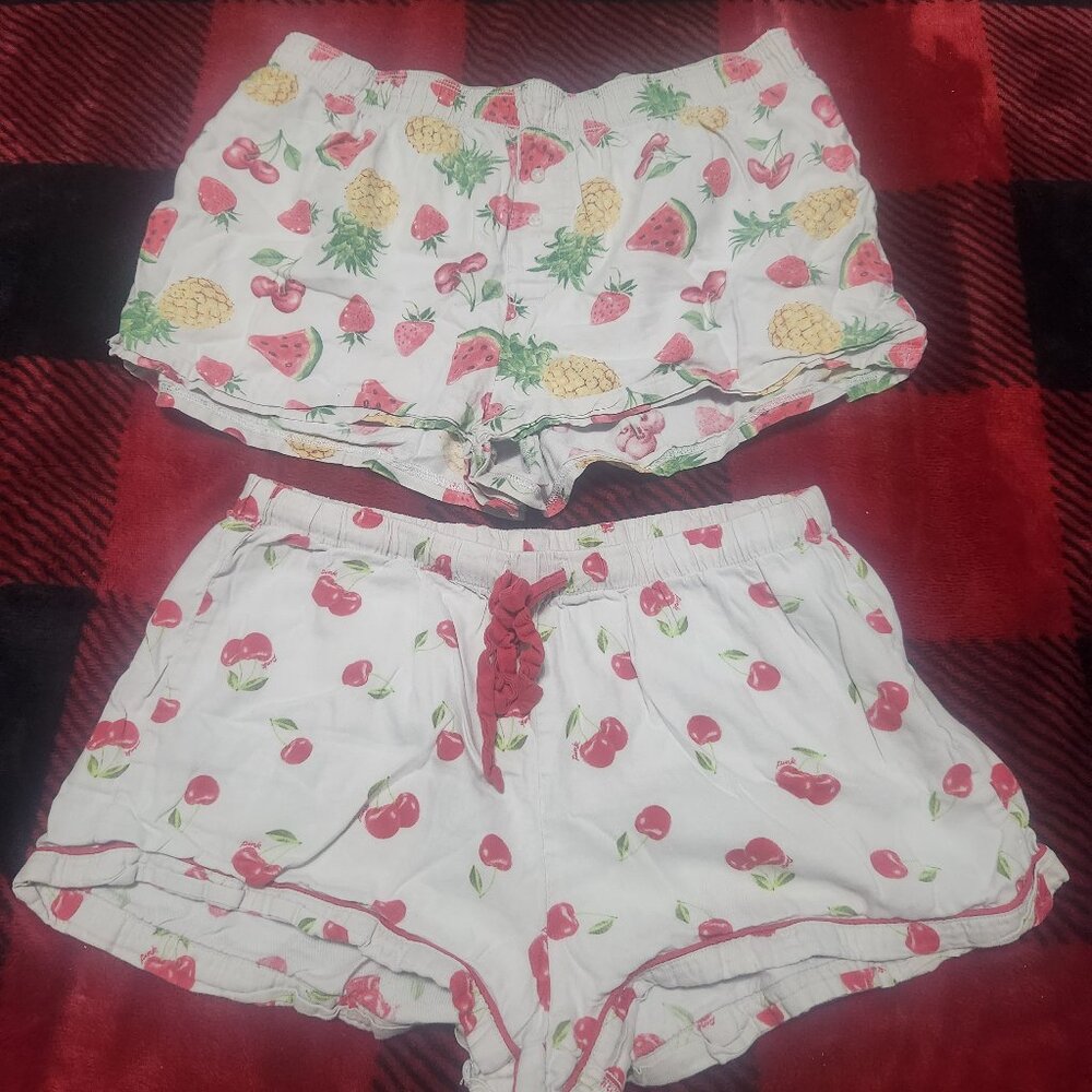 Pink Victoria's Secret Bundle Sleep Shorts Multi Color Size Extra Small